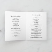 ブラック 結婚式 Eat Drink and Be Married プログラム (内部)
