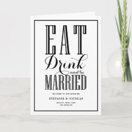 ブラック 結婚式 Eat Drink and Be Married プログラム