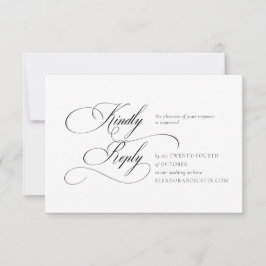 ブラック 結婚式 RSVP カード