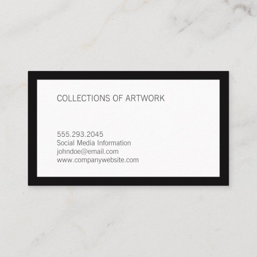 ブラック 縁ど |  名刺 (裏面)