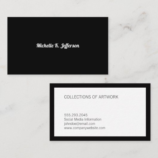 ブラック 縁ど |  名刺 (正面/裏面)