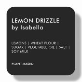 ブラック |自家製ケーキ製品の原料ラベル スクエアシール