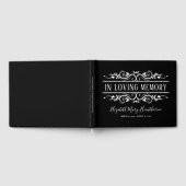 ブラック・葬儀帳 | メモリアル ゲストブック (全面)