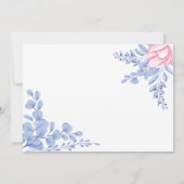 ブラック&赤面ダスティブルームーヴユーカリ結婚ス セーブザデート (裏面)