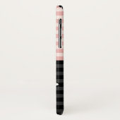 ブラック&赤面モノグラムのマグノリアス Case-Mate iPhoneケース (裏面/左)