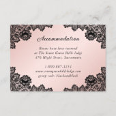 ブラック&赤面レース結婚ズ詳細アコモデーション エンクロージャーカード (裏面)