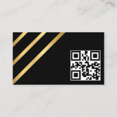 ブラック&車の金ゴールドカーモダンの詳細を自動表示 名刺 (裏面)