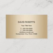 ブラック&車の金ゴールドカーモダンの詳細を自動表示 名刺 (裏面)