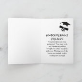 ブラック&金ゴールドおめでとうモダン卒業生 カード (内部)