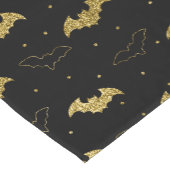 ブラック&金ゴールドこうもりハロウィンテーブルランナー ショートテーブルランナー (コーナー)