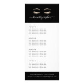 ブラック&金ゴールドまばたき&まゆき |価格またはサービス ラックカード (正面)