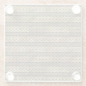 ブラック&金ゴールドアイリッシュケルト結び目模様&クロス ガラスコースター (裏面)