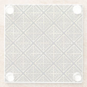 ブラック&金ゴールドアイリッシュケルト結び目模様&クロス ガラスコースター (裏面)