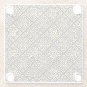 ブラック&金ゴールドアイリッシュケルト結び目模様&クロス ガラスコースター (裏面)