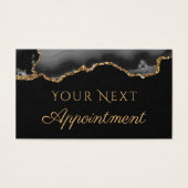 ブラック&金ゴールドアゲートアポイントメントカード (正面)