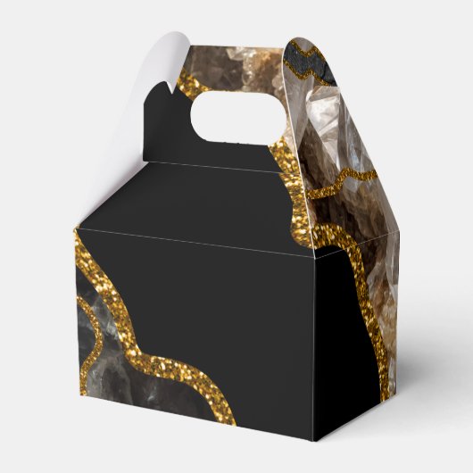 ブラック&金ゴールドアゲートゲードグリッターサンキュー フェイバーボックス (裏面サイド)
