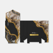 ブラック&金ゴールドアゲートゲードグリッターサンキュー フェイバーボックス (折り畳みなし)