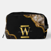 ブラック&金ゴールドアゲートゲードグリッターモノグラム ドップキット (裏面)