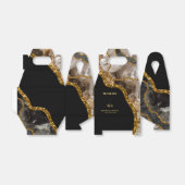 ブラック&金ゴールドアゲートゲードグリッター結婚ズ フェイバーボックス (折り畳みなし)