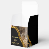 ブラック&金ゴールドアゲートゲードグリッター結婚ズ フェイバーボックス (オープン)