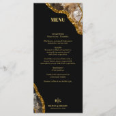 ブラック&金ゴールドアゲートゲードグリッター結婚ズ メニュー (正面)