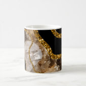 ブラック&金ゴールドアゲートゲードグリッター コーヒーマグカップ (中央)