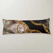 ブラック&金ゴールドアゲートゲードグリッター ボディピロー (裏面)