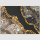 ブラック&金ゴールドアゲートゲードグリッター 薄葉紙 (正面)