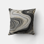 ブラック&金ゴールドアゲートデザイン クッション (裏面)