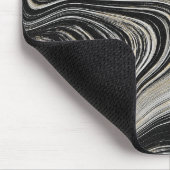 ブラック&金ゴールドアゲートデザイン マウスパッド (コーナー)