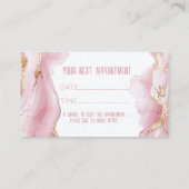 ブラック&金ゴールドアゲートネイルサロンマニキュリスト 予約カード (裏面)