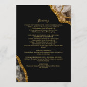 ブラック&金ゴールドアゲー結婚デのウェルカム旅程 プログラム (裏面)