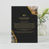 ブラック&金ゴールドアゲー結婚デのウェルカム旅程 プログラム (スタンド正面)