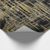 ブラック&金ゴールドアモダンート ラッピングペーパー (角)