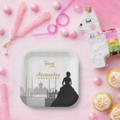 ブラック&金ゴールドアラビアンキンセアニラ紙プレート ペーパープレート (パーティー)