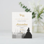 ブラック&金ゴールドアラビアンキンセニェラ写真はがき ポストカード (スタンド正面)