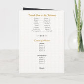 ブラック&金ゴールドアラビアンキンセニェラ写真招待状 招待状 (裏面)