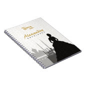 ブラック&金ゴールドアラビアンクインセアニラノートブック ノートブック (右側)