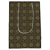 ブラック&金ゴールドアラベスク抱き枕 ミディアムペーパーバッグ (裏面)