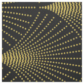 ブラック&金ゴールドアートデコ幾何学模様 ファブリック (見本)