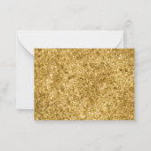 ブラック&金ゴールドアールデコアーチウェ結婚イの感謝 ノートカード (裏面)