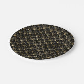 ブラック&金ゴールドアールデコウェディングパーティー ペーパープレート (アングル)