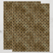 ブラック&金ゴールドアールデコスクラップブック紙シート (正面/裏面)