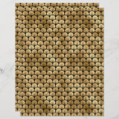 ブラック&金ゴールドアールデコスクラップブック紙シート (正面/裏面)