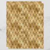 ブラック&金ゴールドアールデコスクラップブック紙シート (正面/裏面)