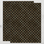 ブラック&金ゴールドアールデコスクラップブック紙シート (正面/裏面)