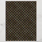 ブラック&金ゴールドアールデコスクラップブック紙シート (正面)