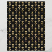 ブラック&金ゴールドアールデコスクラップブック紙シート (正面)