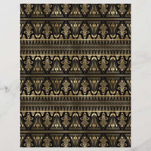 ブラック&金ゴールドアールデコスクラップブック紙シート (裏面)