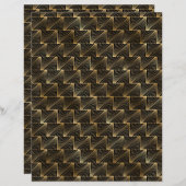 ブラック&金ゴールドアールデコスクラップブック紙シート (正面/裏面)